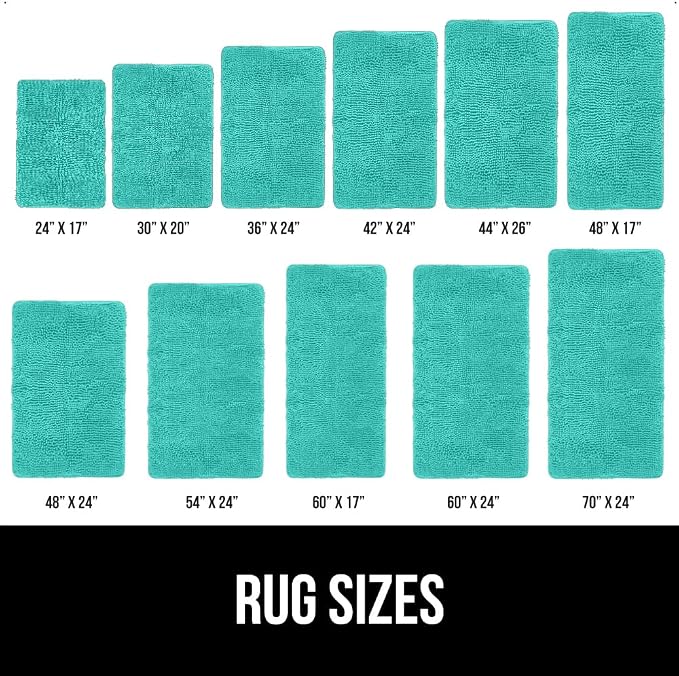 GORILLA GRIP Bath Rug Mat 44x26, Soft Absorbent Chenille, Quick Dry Microfiber - Image 6
