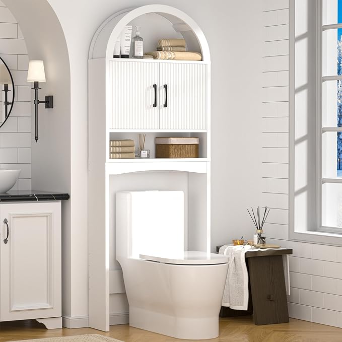 Spurgehom Over The Toilet Storage Cabinet, Bathroom Shelf Organizer Freestanding by Spurgehom