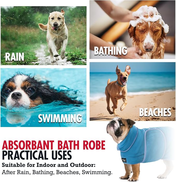 Tuff Pupper Fast Drying Dog Bath Robe | 800 GSM Plush Dog Towel - Image 7
