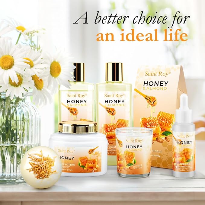 Christmas Gifts for Women Bath & Body Gift Set, Luxury Home Spa Bath Gift Basket - Image 5