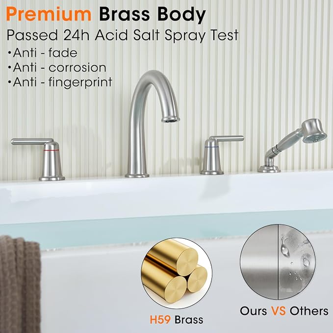 Tub Faucet Set, Roman Bathtub Faucet Set - Image 9