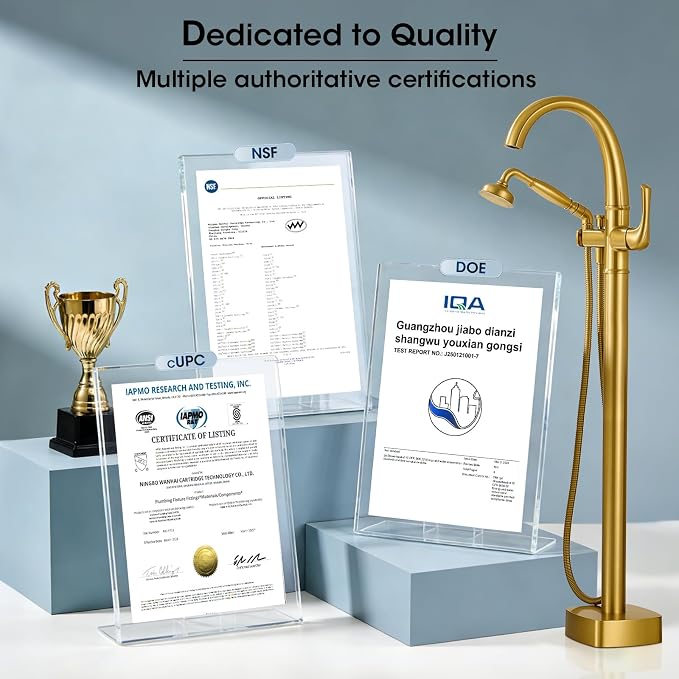 Free Standing Tub Faucet, Jabbol Luxury Freestanding Bathtub Faucet - Image 7