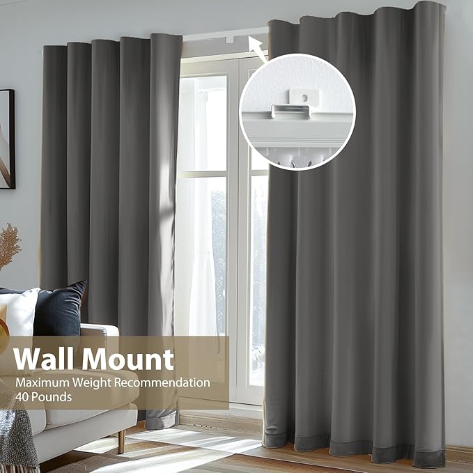 Curtain Tracks Ceiling Wall Mounted Heavy-Duty Curtains Rails Room Divider - Image 3