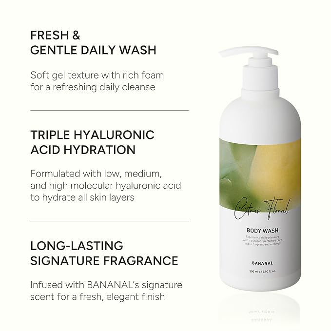 Korean Body Wash with Hyaluronic Acid & Aloe – Hydrating Moisturizing Cleanser - Image 2