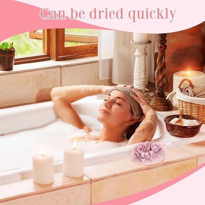 Boao 3 Pcs Bath Shower Pouf Sponge Mesh Pouf Shower Ball Exfoliating Body - Image 3