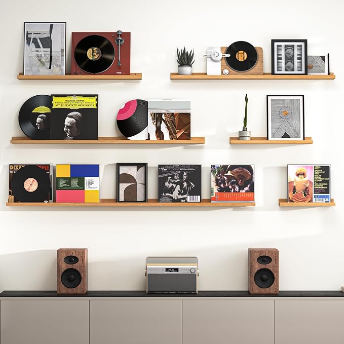 Heimlove Picture Ledge Shelf, Small Floating Shelves Set of 2, 16 Inches - Image 5