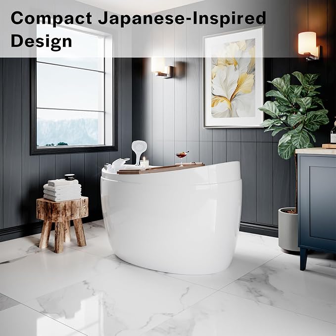 Empava 59-Inch Freestanding Air Jetted Bathtub - Image 7
