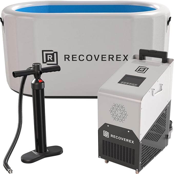 Cold Plunge Tub, 90 Gallon, 0.8 Horsepower – Heavy-Duty Ice Bath Tub by Recoverex