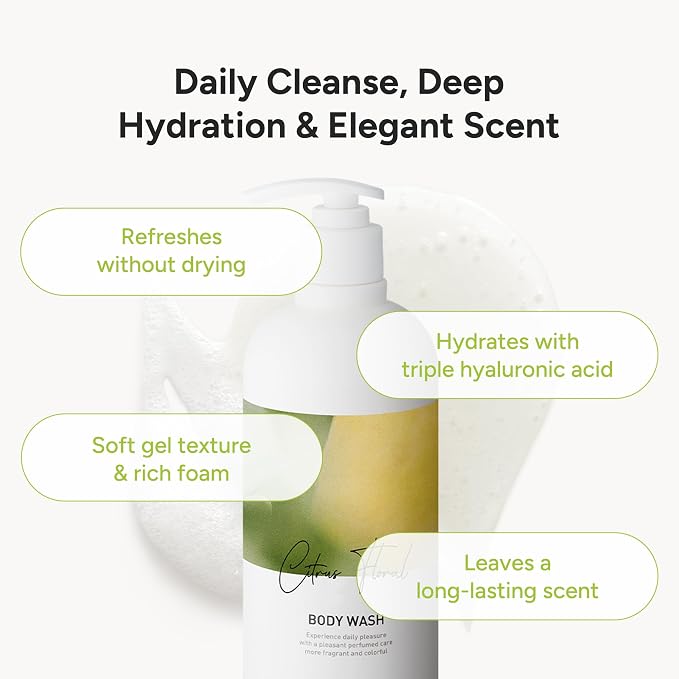 Korean Body Wash with Hyaluronic Acid & Aloe – Hydrating Moisturizing Cleanser - Image 4