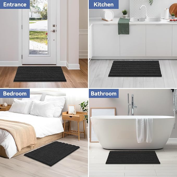 Bcoimo 36"×24" Chenille Bath Mat – Non-Slip - Image 7