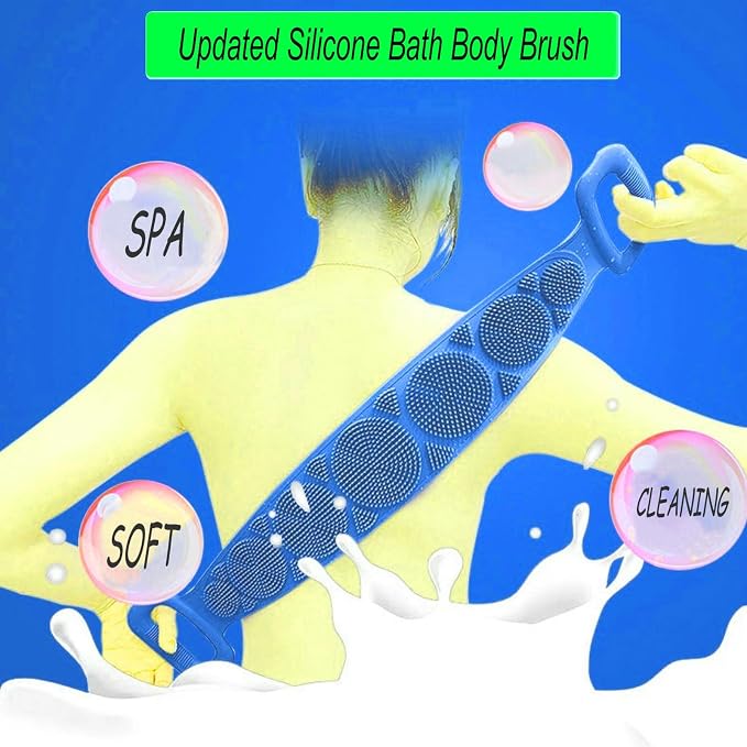 Silicone Back Scrubber for Shower, Silicone Body Scrubber, 35 Inch Extra Long - Image 3