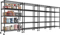 PrimeZone 4 Packs 36" W x 16" D x 79" H Wire Storage Shelves by PrimeZone