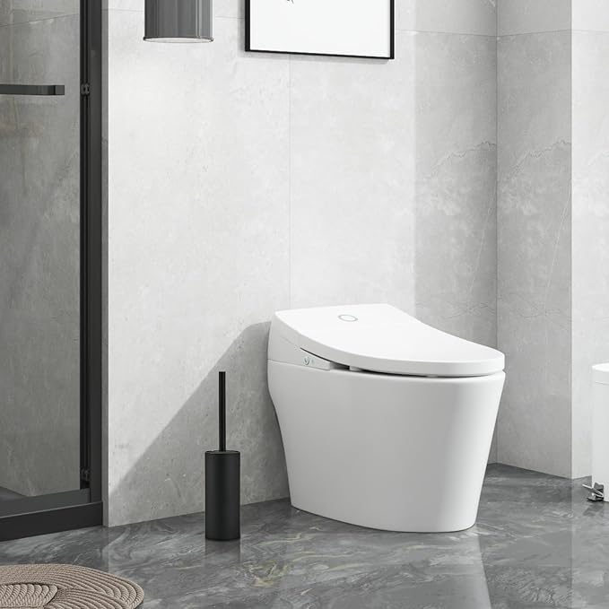 304 Stainless Steel Toilet Bowl Brush and Holder Set, Circular Floor Toilet - Image 7