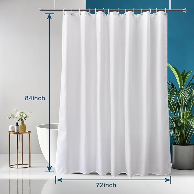 AooHome Extra Long Shower Curtain Liner, Fabric Shower Curtain - Image 7