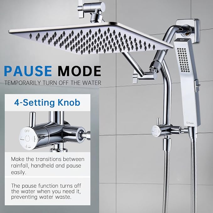 G-Promise All Metal 12 Inches Rain Shower Head - Image 4