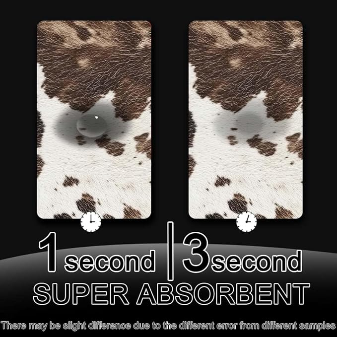 Bath Mat Rug, Animal Cow Skin Texture Non Slip Quick Dry Super Absorbent Thin - Image 6