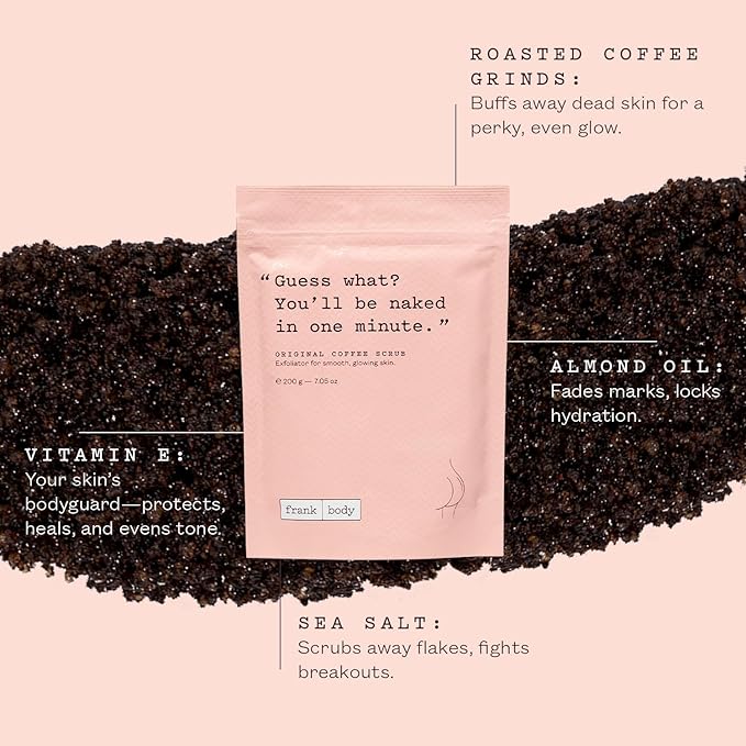 Frank Body Original Coffee Scrub, 7.05oz | Natural & Cruelty Free Exfoliating - Image 2
