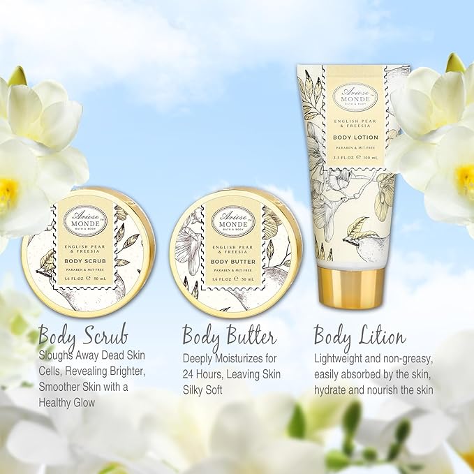 Bath & Shower Spa Gift Basket Set, - Image 4