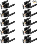 Probrico 10 Pack| Matte Black Square Privacy Door Levers Bed Bath Door Handles by Probrico