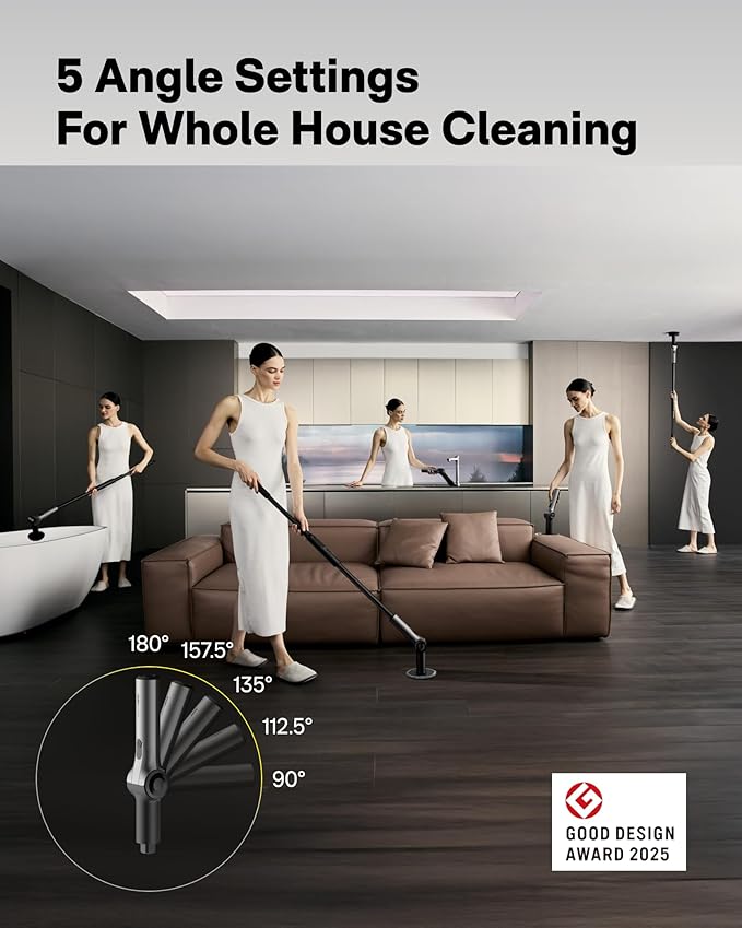 HOTO Flexi™ Cordless Electric Spin Scrubber, Adjustable Angle, Extendable Handle - Image 2
