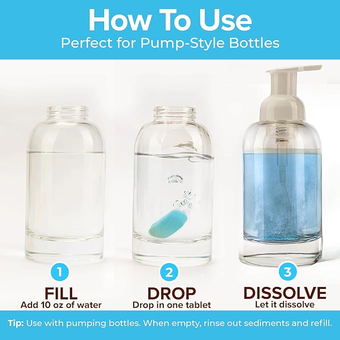 Foaming Hand Soap Tablets Refill 10 Tablets – Ocean Scent, Quick Dissolve and - Image 5