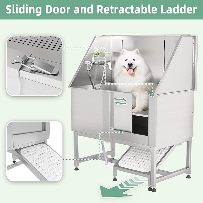 Professional Stainless Steel Dog Washing Station - Image 3
