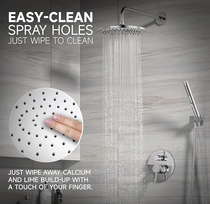 Lava Odoro Modern 2-Setting Round Rain Shower System - Image 3