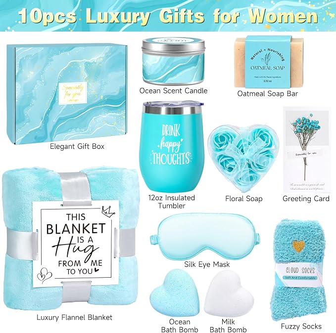 Birthday Gifts for Women, Christmas Self Care Gifts Get Well Soon Gifts Basket - Image 2