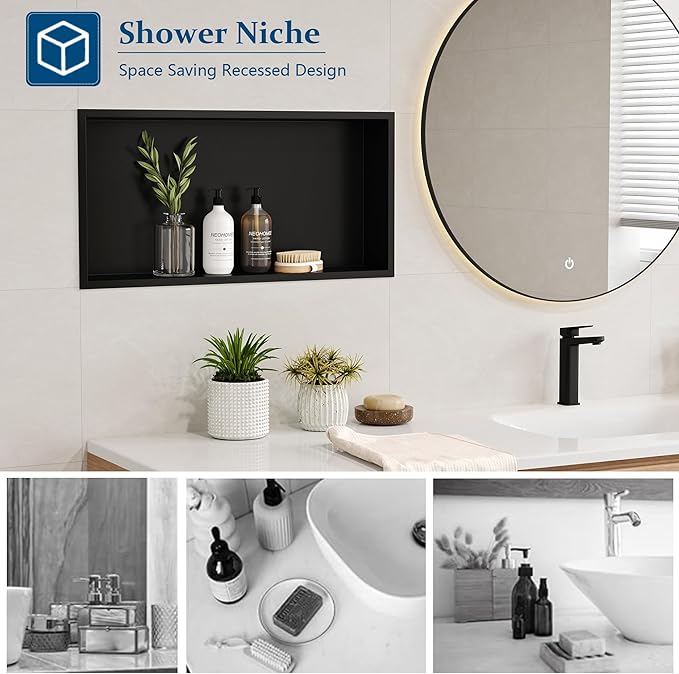 Neodrain Shower Niche, Shower Niche Bathroom Shelf, NO Tile Needed Recessed - Image 5