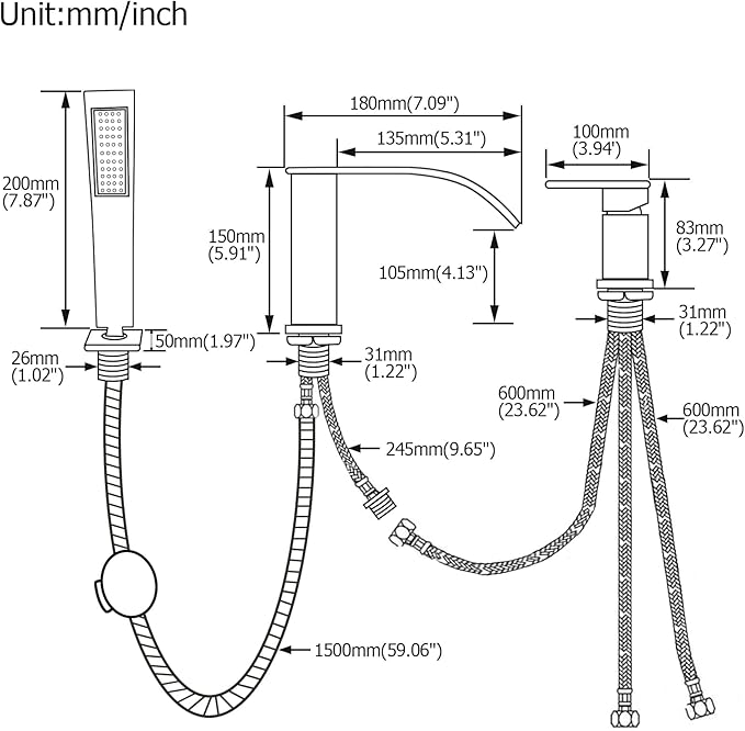 Waterfall Roman Tub Faucet - Image 2