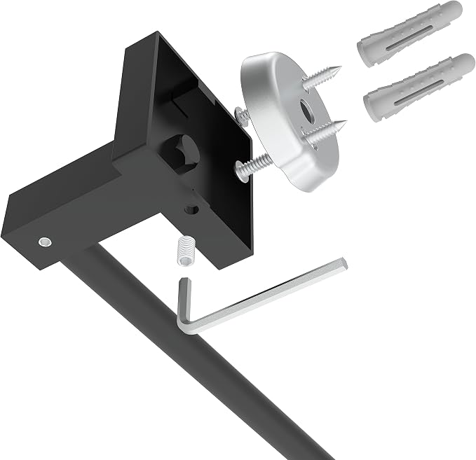 Ruacq Hand Towel Holder Towel Ring Black Center to Center 10inch Towel Bars - Image 6