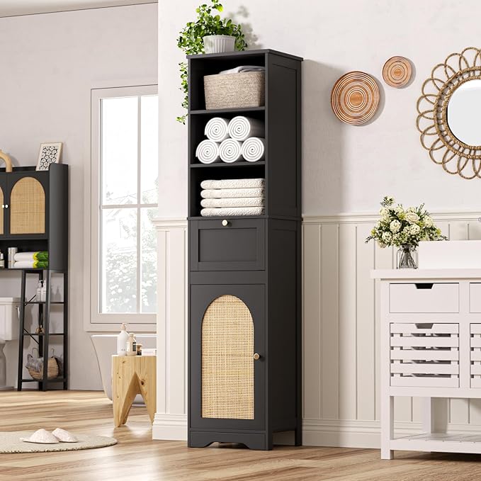 67"H Bathroom Storage Cabinet by FiveWillowise