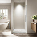 33.6-33.8" x 72" Frameless Hinged Shower Door, Single Swing Shower Panel by Unknown