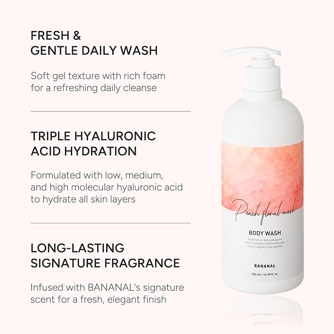 Korean Body Wash with Hyaluronic Acid & Aloe – Hydrating Moisturizing Cleanser - Image 2