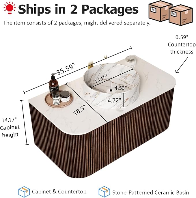 36" Floating Bathroom Vanity - Image 2
