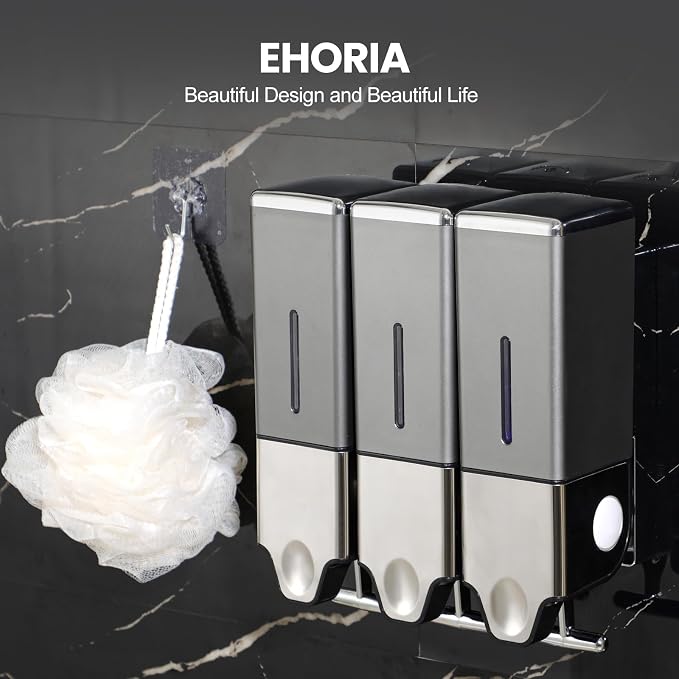 3-in-1 Quadrate Dispensers for The Shower, Shower soap Dispenser, Conditioner - Image 5
