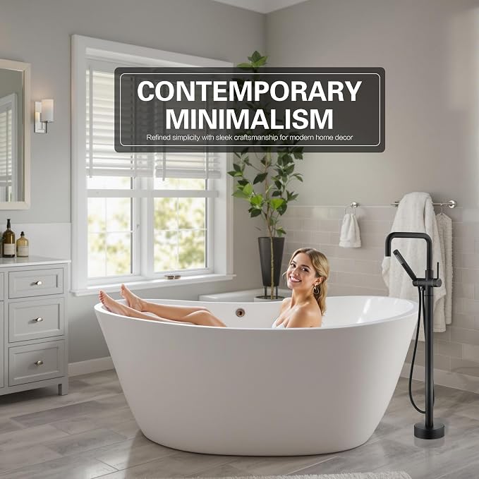 sumerain Floor Mount Tub Filler Faucet - Image 2