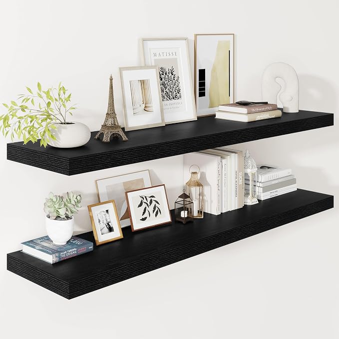 Vivelove 2 inch Thick Floating Shelves by VIVELOVE