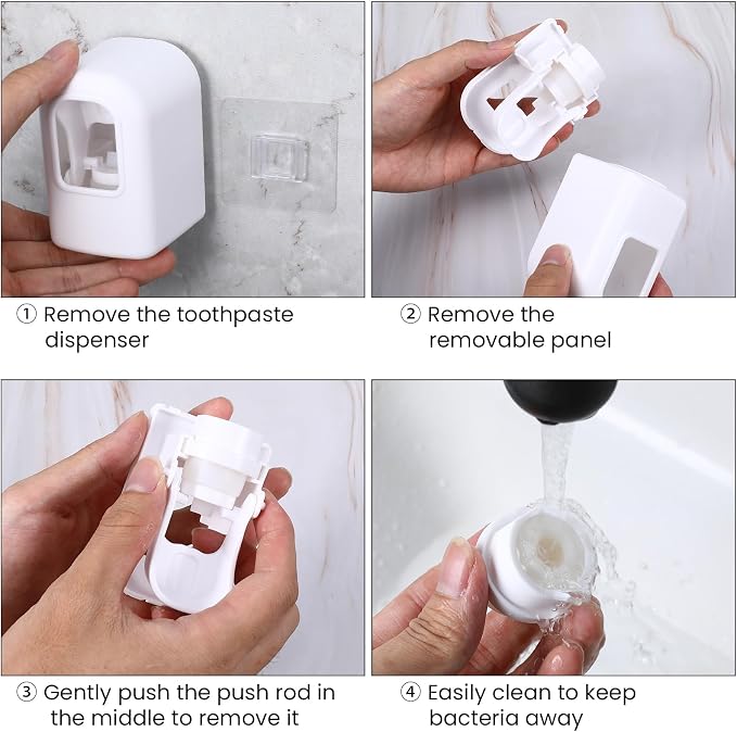 2 Slots Wall Mount Toothbrush Holder - Image 3