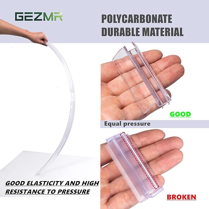 2-Pack Ultra Clear Shower Door Bottom Seal Frameless Glass Shower Door Sweep - Image 5