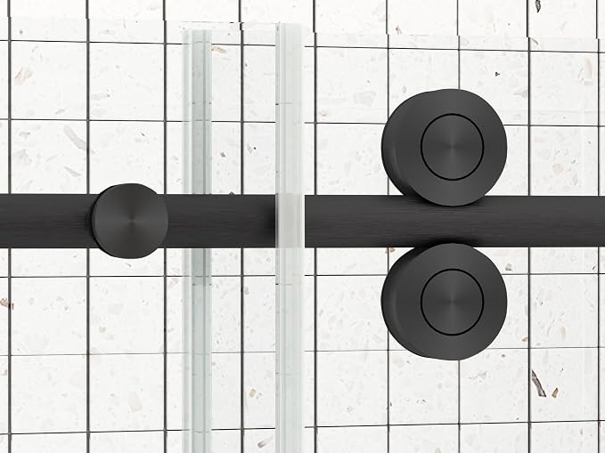 Sunrosa 44"-48" W x 76" H Frameless Shower Door, Sliding Shower Door - Image 2