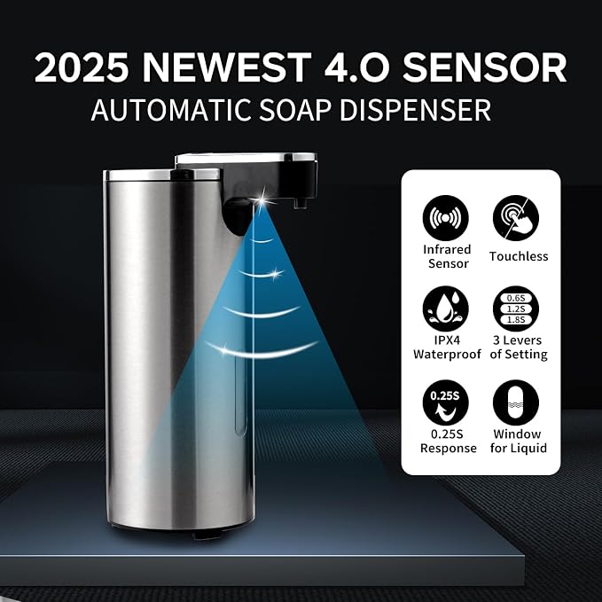 Automatic Soap Dispenser, Automatic Soap Dispenser Touchless, Kitchen & Bathroom - Image 3