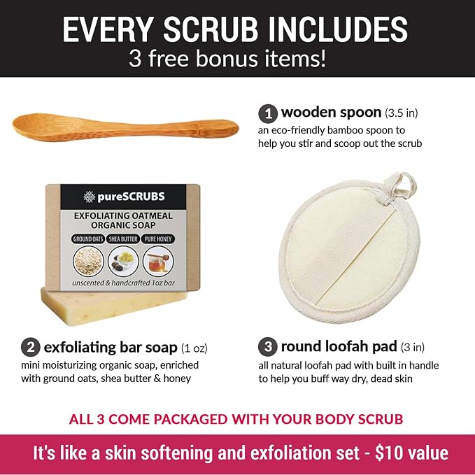 pureSCRUBS Premium Vanilla Brown Sugar Scrub | Face, Feet & Full Body Scrub | - Image 4