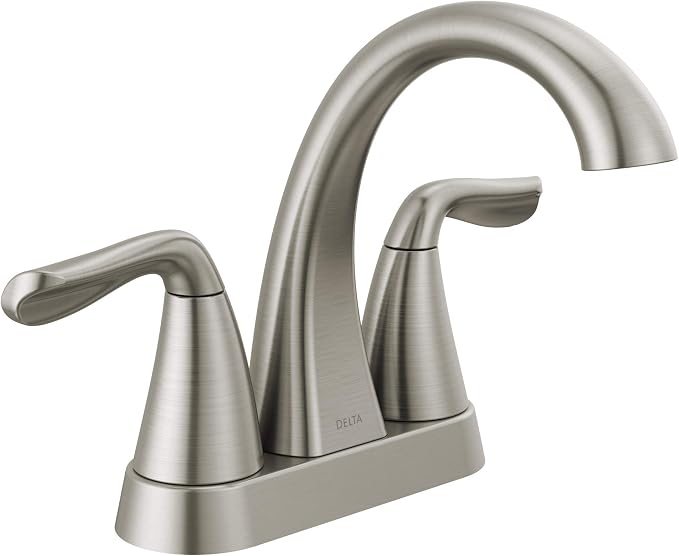 Delta Arvo Centerset Bathroom Faucet, Brushed Nickel 2-Handle Bathroom Faucet by DeltaFaucet
