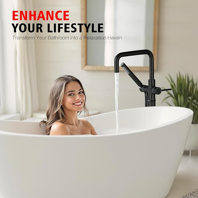 sumerain Floor Mount Tub Filler Faucet - Image 3