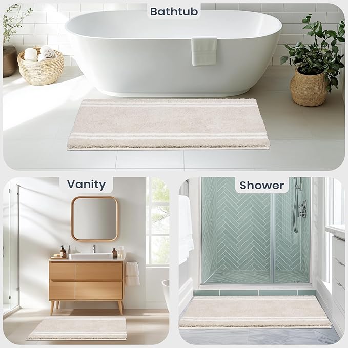PURRUGS Bathroom Rug Non-Slip Machine Washable 30" x 46", Super Absorbent and - Image 5