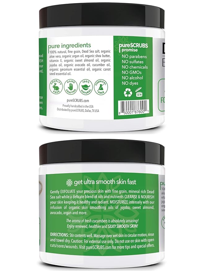 pureSCRUBS Premium Cucumber Body Scrub Set - Image 2