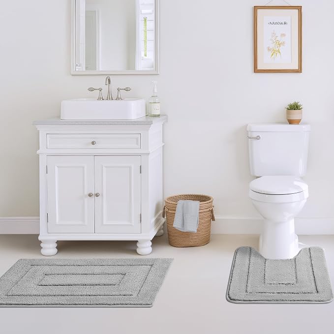 GRANNY SAYS Bathroom Rugs Sets 2 Piece, Soft Absorbent Microfiber Bath Mats - Image 6