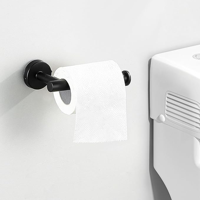 14-Pieces Matte Black Bathroom Accessories Set, Stainless Steel Bathroom - Image 5