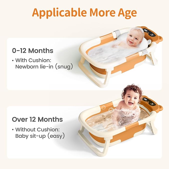 Collapsible Baby Bathtub for Newborn to Toddler - Image 2